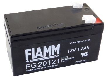 FGS Fiamm FG20121 12V 1,2Ah Faston 4,8mm LC-R121R3PG Dryfit A512/1.2S