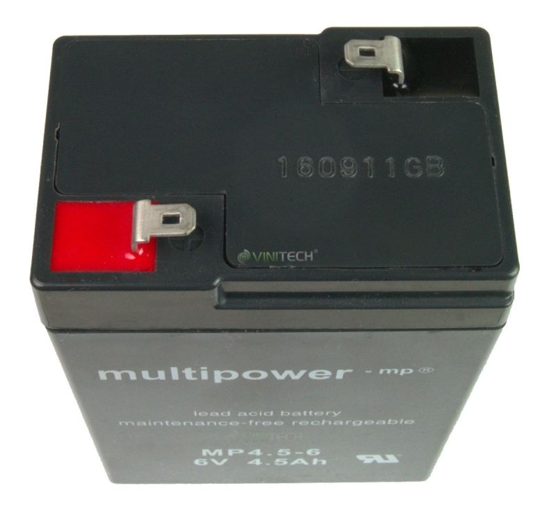 Multipower MP4.5-6 6V 4,5 Ah Bleiakku Blei Gel Akku passend zu Powery UP4.5-6