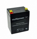 Multipower MP5,4-12 12V 5,4Ah AGM Blei-Gel Akku für Verstärker MONACOR TXA-1015 Portabler Lautsprecher Lenco PA-95 Lenco PA-85